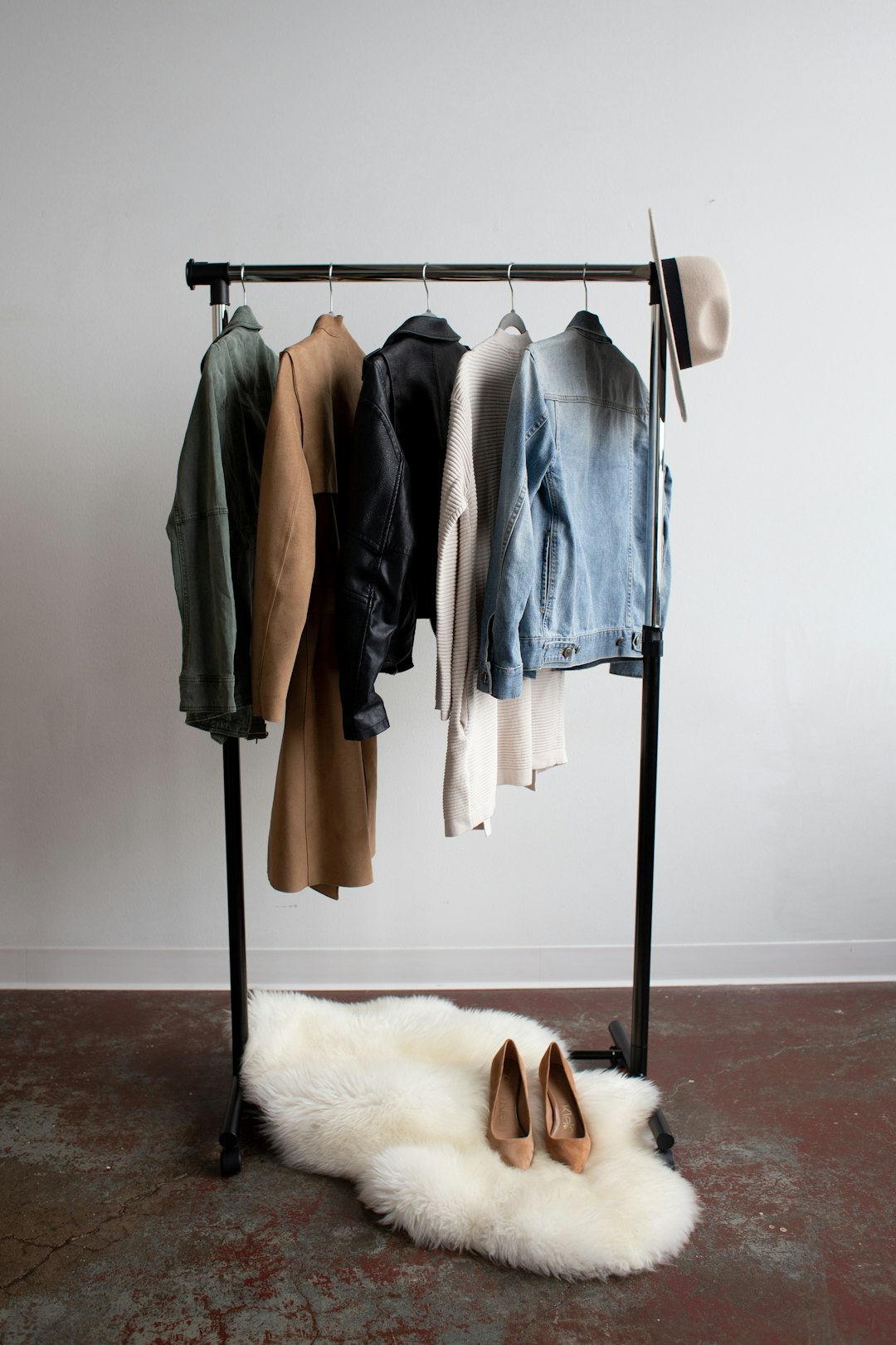 Curated wardrobe rails